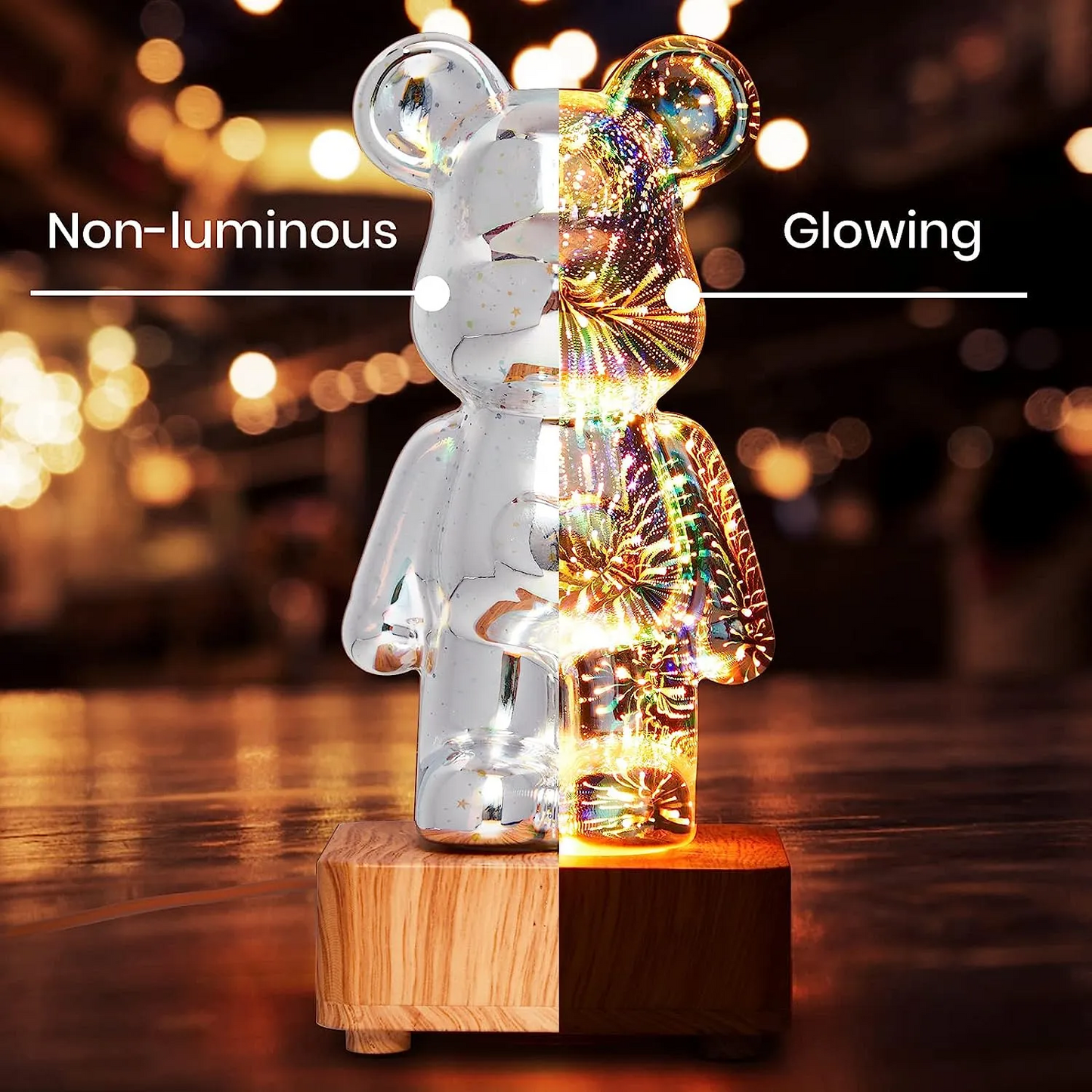 Glass Bear Lamp