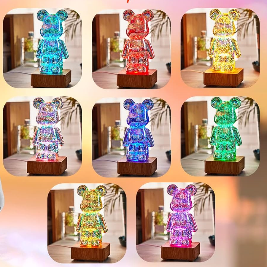 Glass Bear Lamp