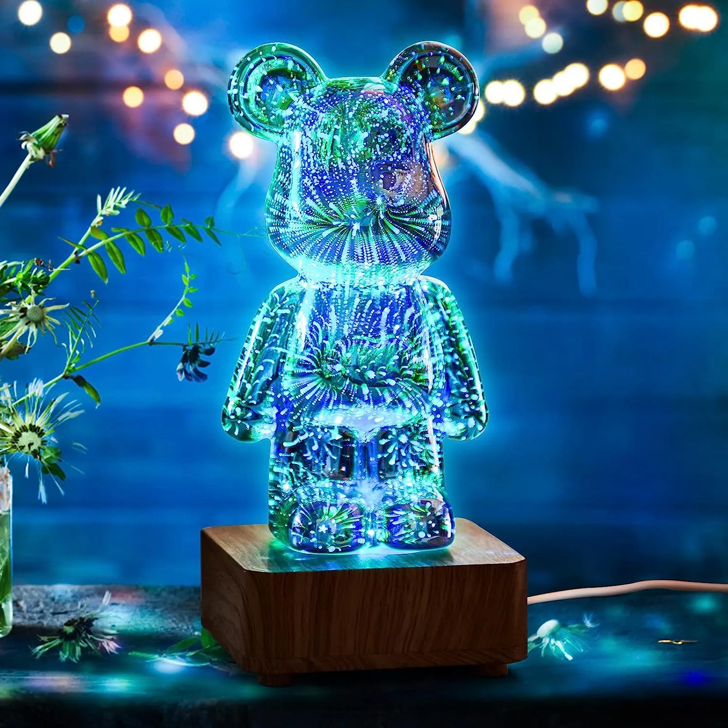 Glass Bear Lamp